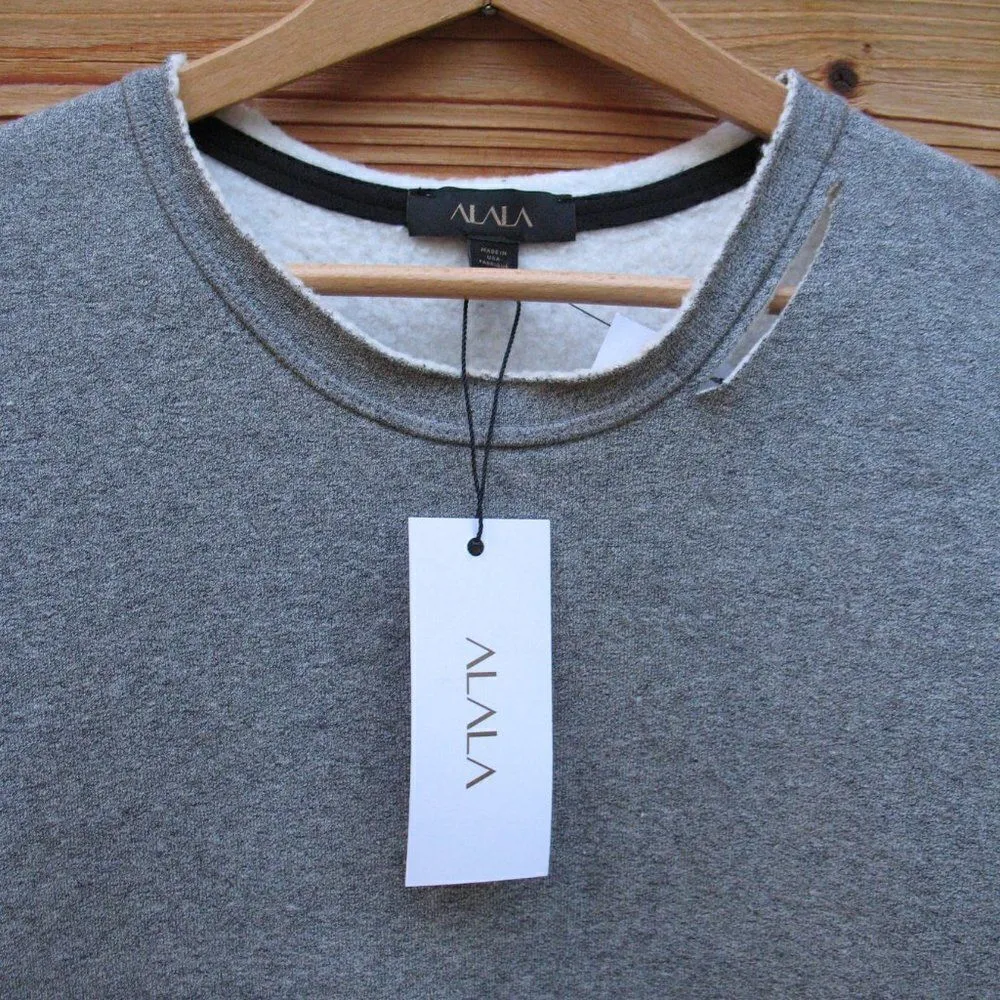NWT Alala Gray Cypher Slash Sweatshirt Top - Image 8