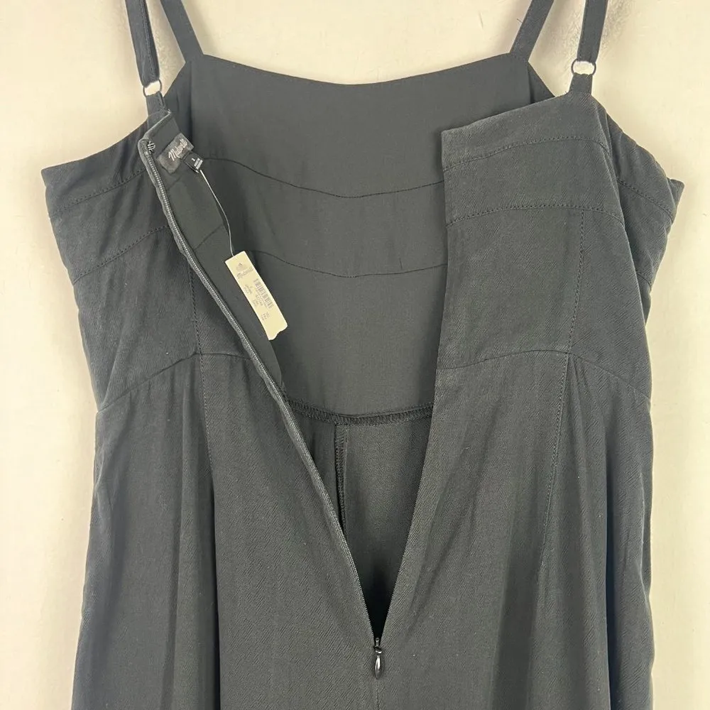 NWT Madewell Square-Neck Wide-Leg Sleeveless Jumpsuit Pockets Black Size 2 NEW - Image 12