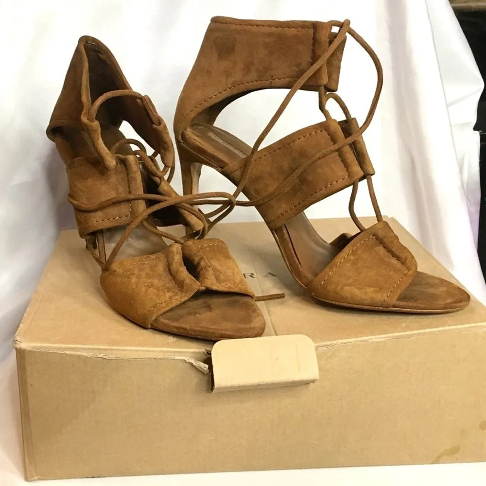 ZARA WRAP AROUND LEATHER SANDAL - Image 2