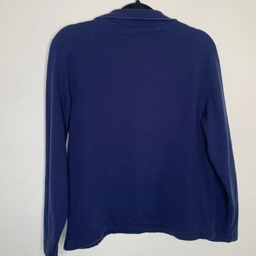 Vintage Northern Reflections Blue Pullover 1/2 Zip Sz Medium - Image 2