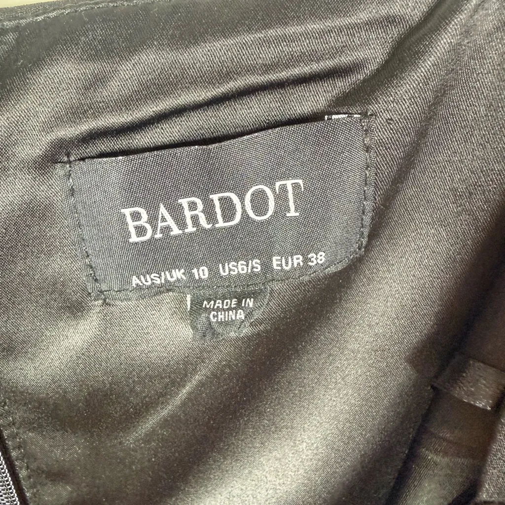 Bardot Black Asymmetrical Ruffle Midi Dress - Image 8