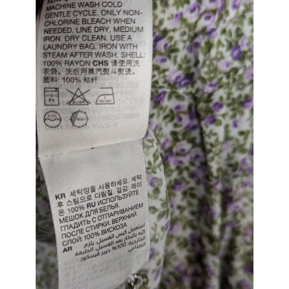 & Other Stories voluminous floral printed midi dress US 6 - Image 6