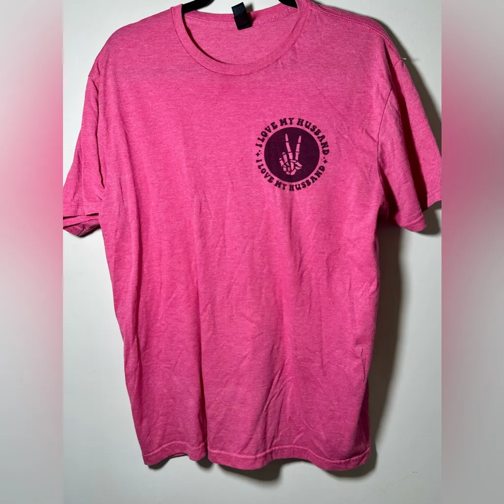 EUC “I love‎ my husband” tee Pink Size L - Image 2