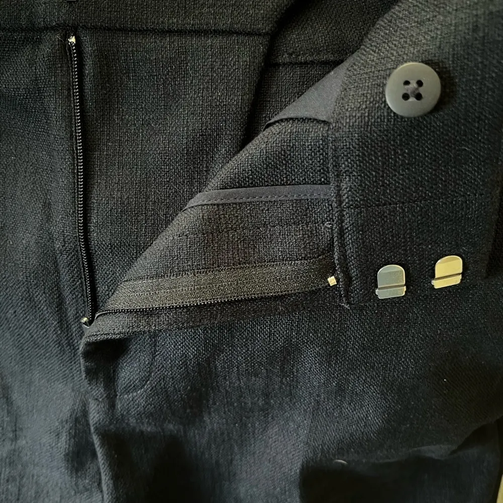 CLUB MONACO High Rise Wide Leg Navy Trousers Sz 6 - Image 4