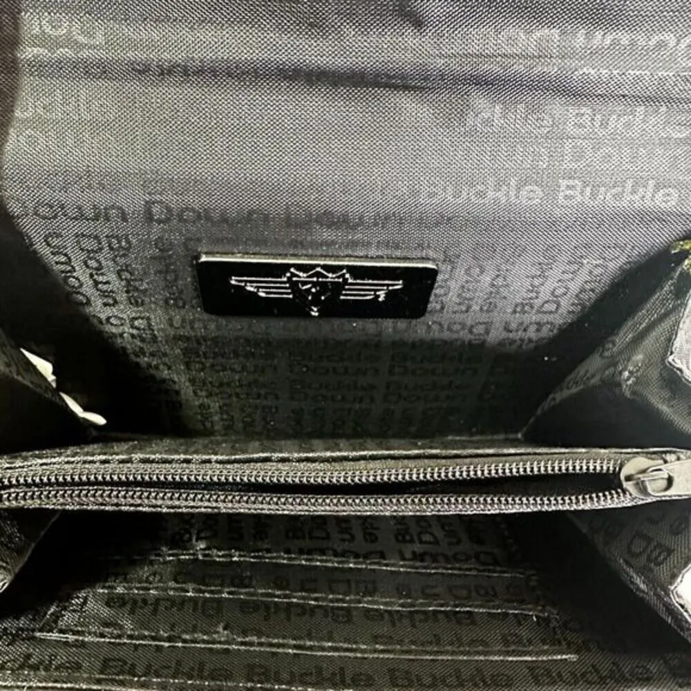 Women's Fold over Wallet Rectangle Nightmare Before Christmas‎ Jacks Bat Bowtie Black - Image 5