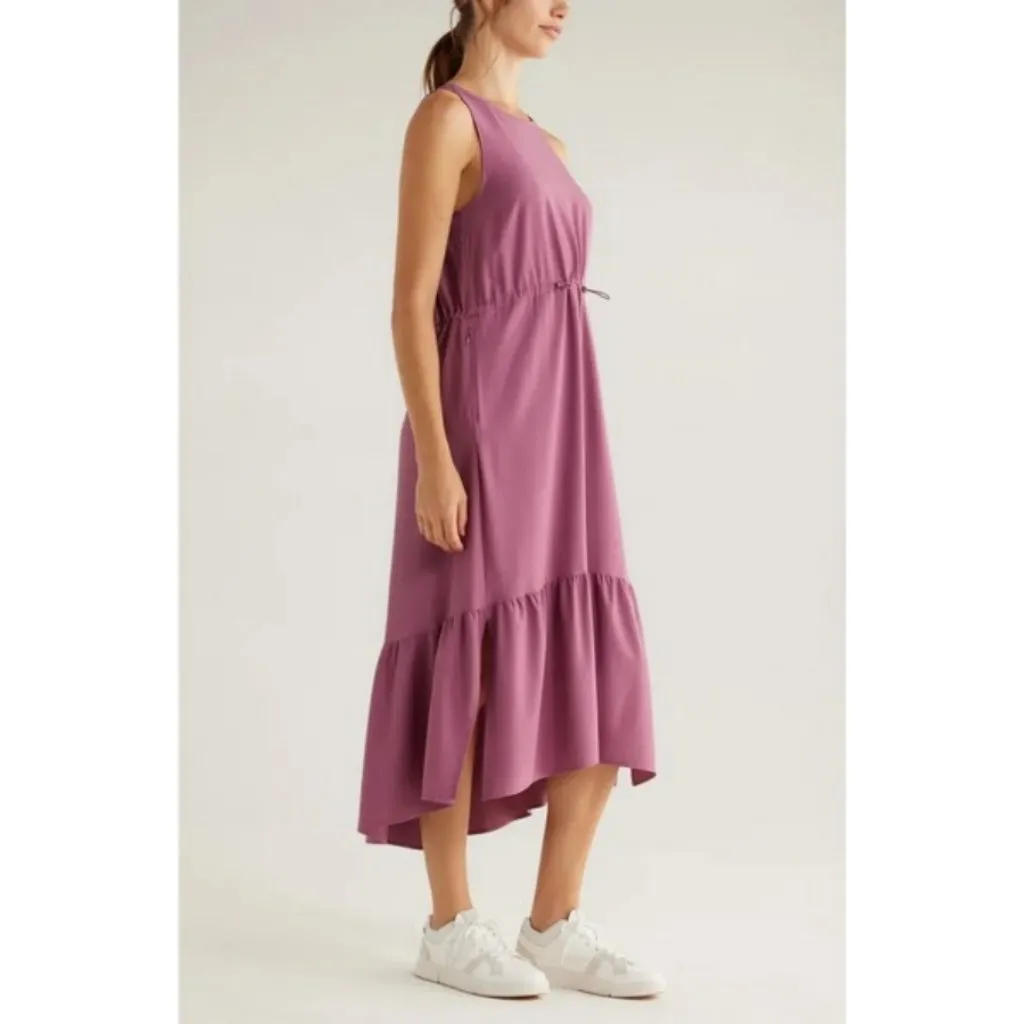 💕ZELLA💕 Pursuit Tiered Midi Dress ~ Purple Thunder Medium M NWT - Image 7