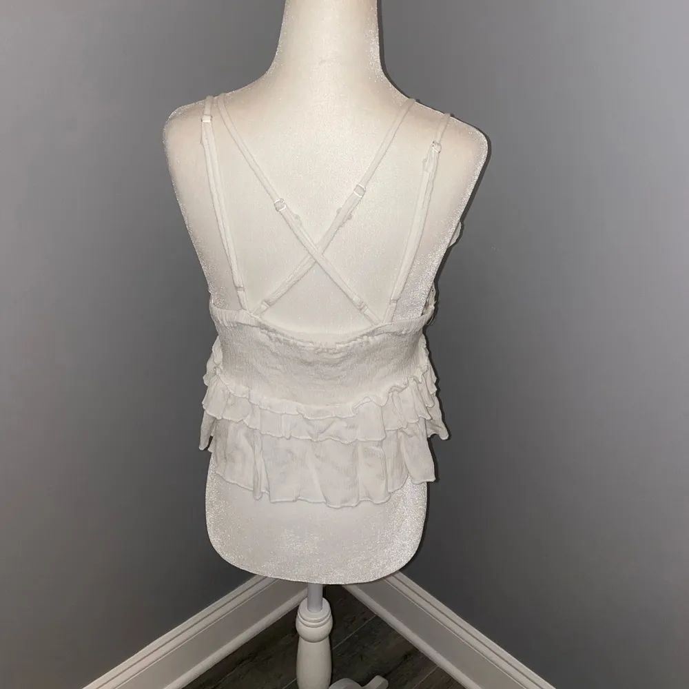 OCEAN DRIVE ruffle lace cropped tank top size medium - Image 3