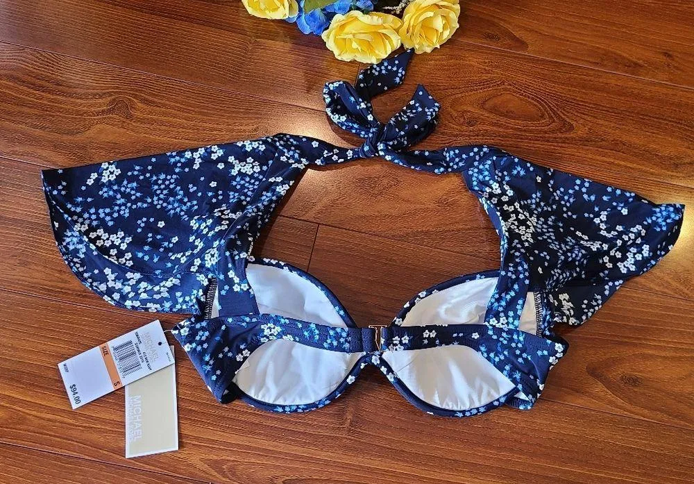 Michael Kors  Blue Bikini Top Small - Image 5