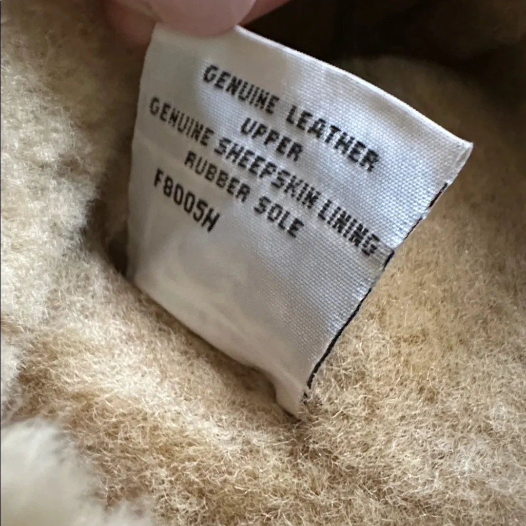 UGG Tall Sherpa Suede Tan Boots 8 Vintage Sheepskin - Image 12
