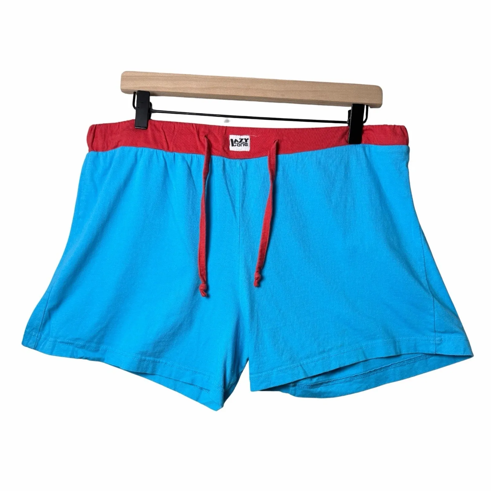 Lazy One "hootie patootie" Owl Graphic Women's Boxer Sleep Shorts Size XL Blue - Image 2