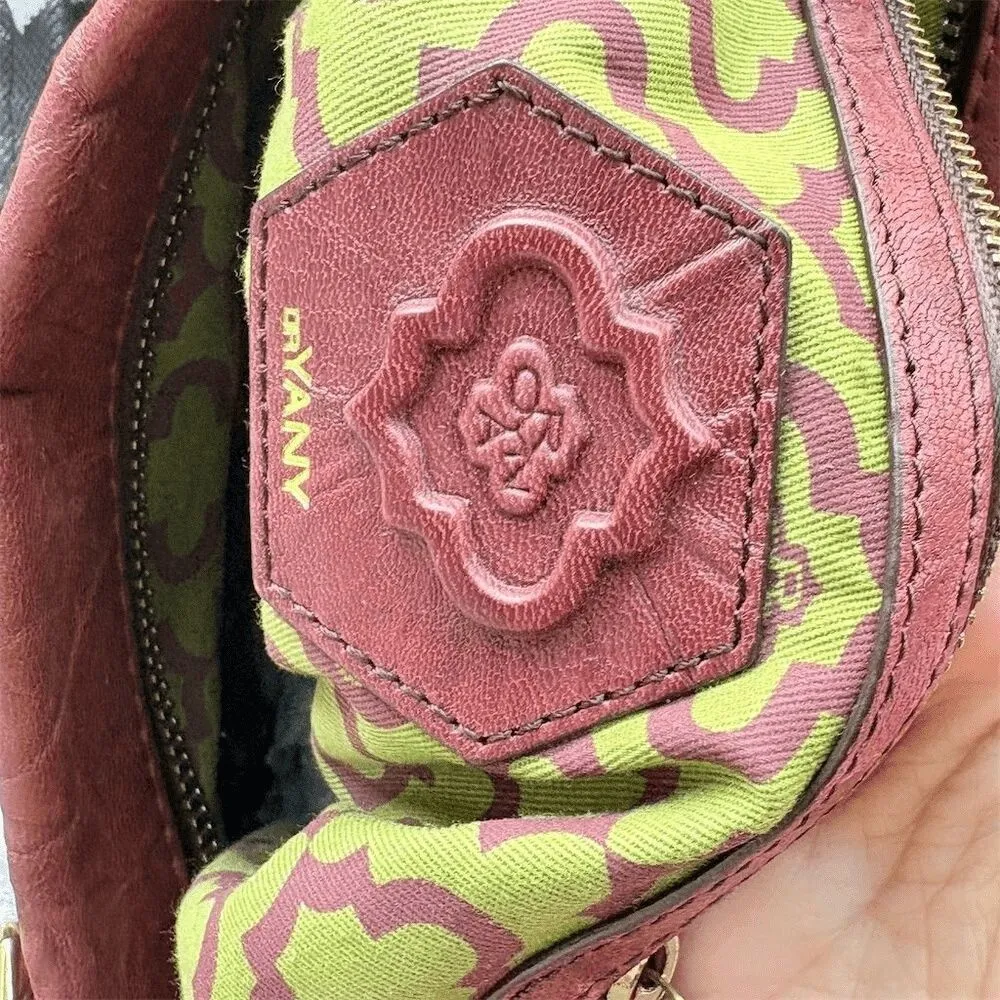 orYANY Women's Deep Red Brown Leather Shoulder Bag Textured Chic Elegant - Image 9