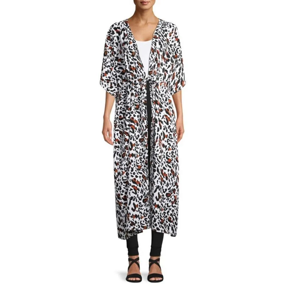 ✨ TIME AND TRU ANIMAL PRINT KIMONO ✨ White Size undefined - Image 9