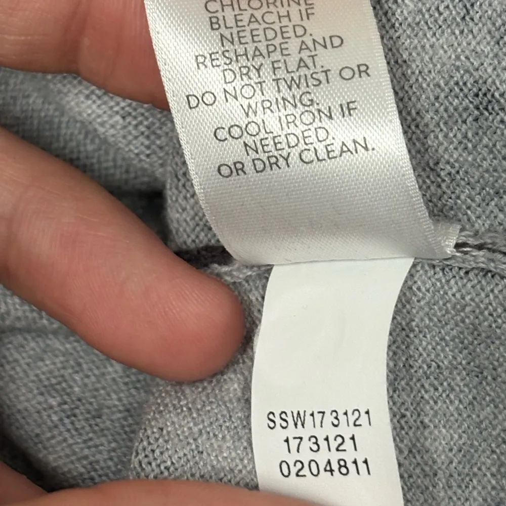 J Jill Gray Cotton Blend Animal Print Leopard Thin Knit Sweater Size Large - Image 11