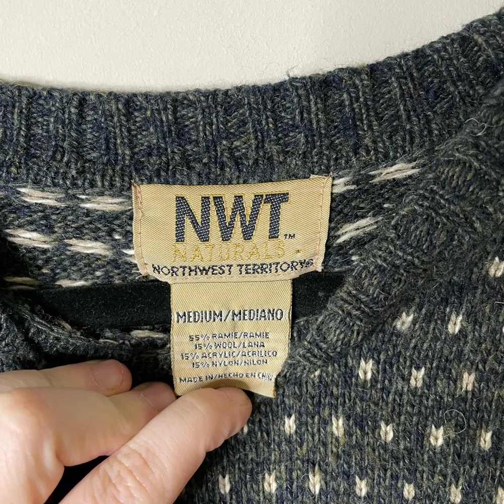 Naturals Northwest Territory Wool Blend Sweater Medium - Image 2