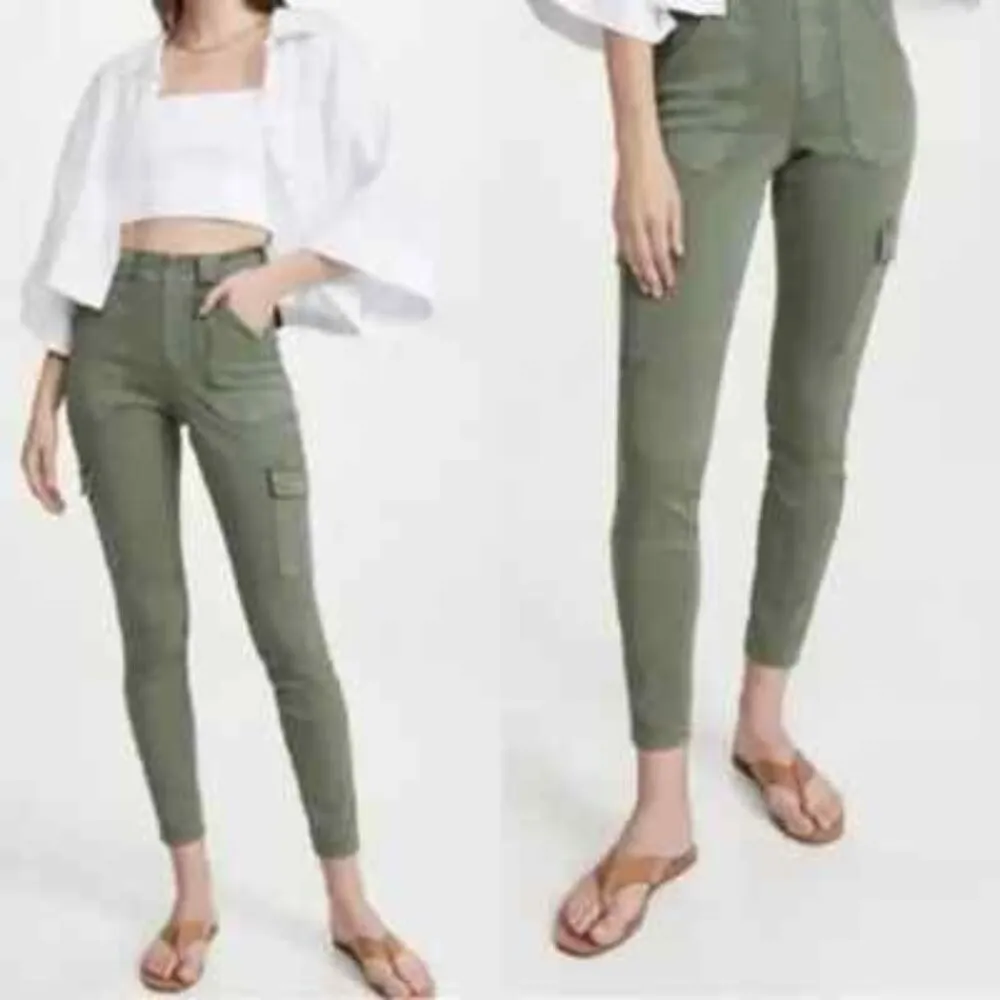 Spanx Green‎ Stretch Twill Cargo Ankle Pants - Image 2