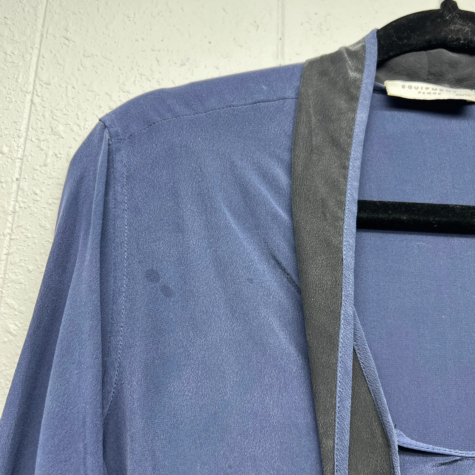 Equipment Silk Top Womens XS Career Workwear Business Formal Lightweight Flawed - Image 12