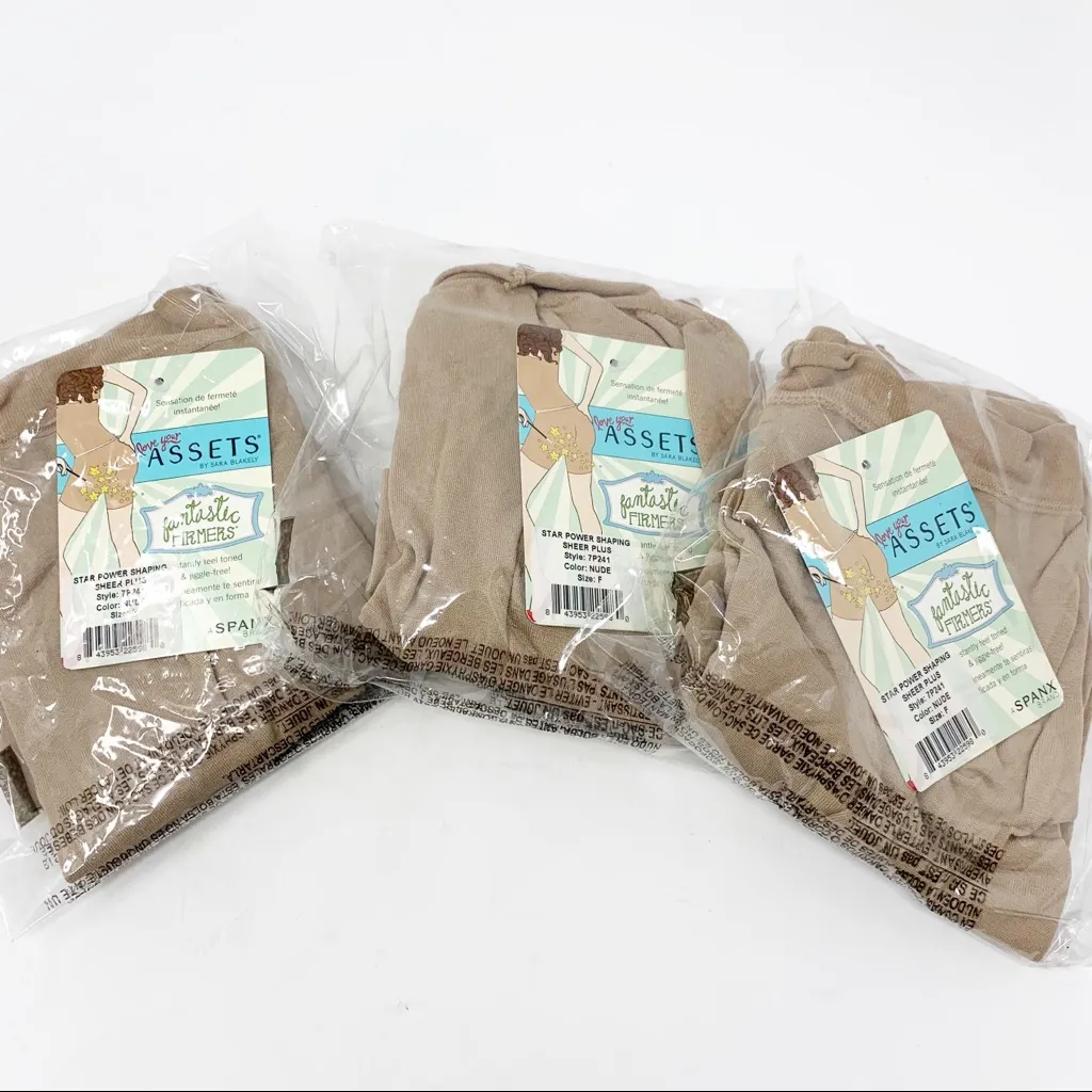SPANX Assets Star Power Shaping Sheer Plus Nude Size F NWT Tan - Image 3