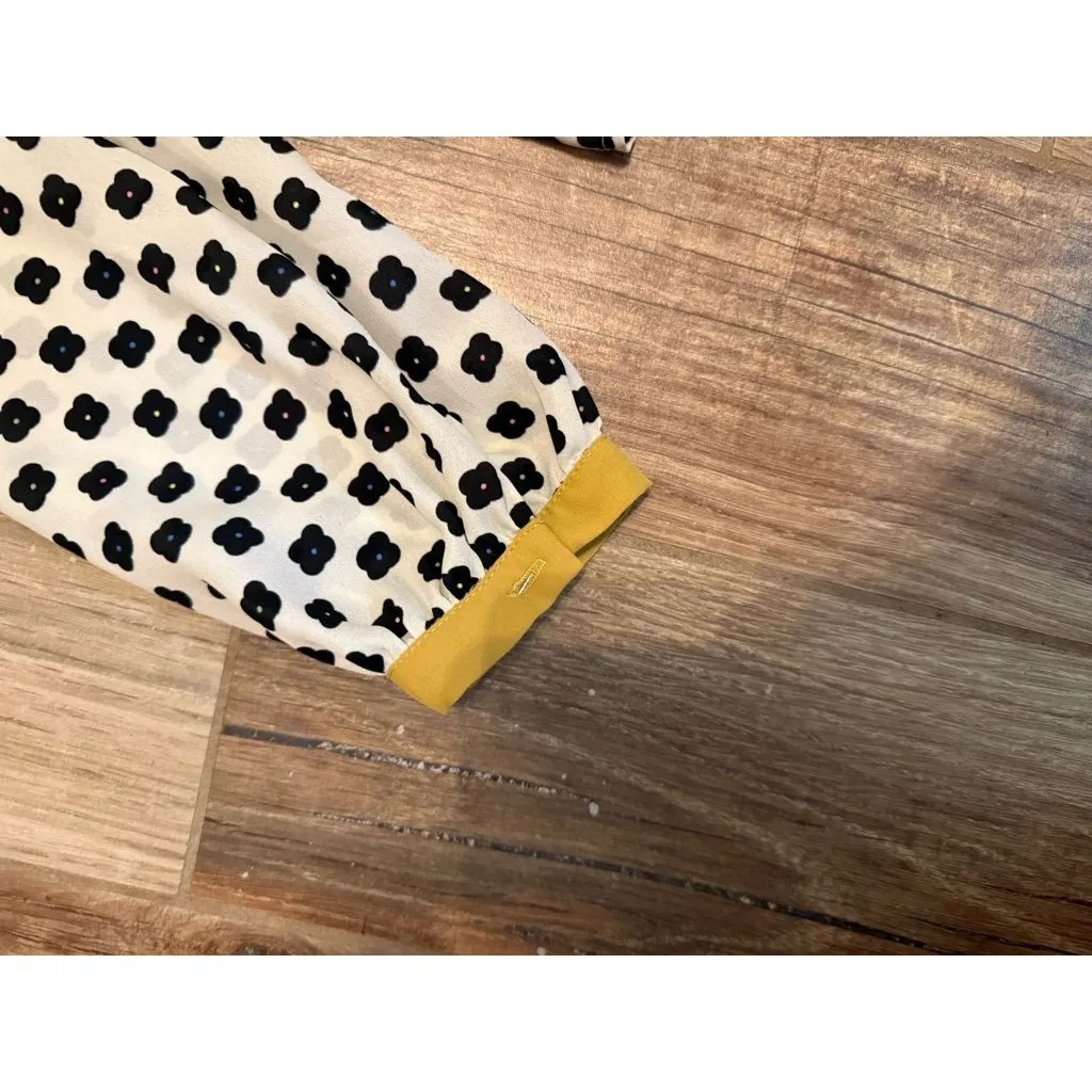 Anthropologie Comme Toi Flower Checker Blouse - Image 3