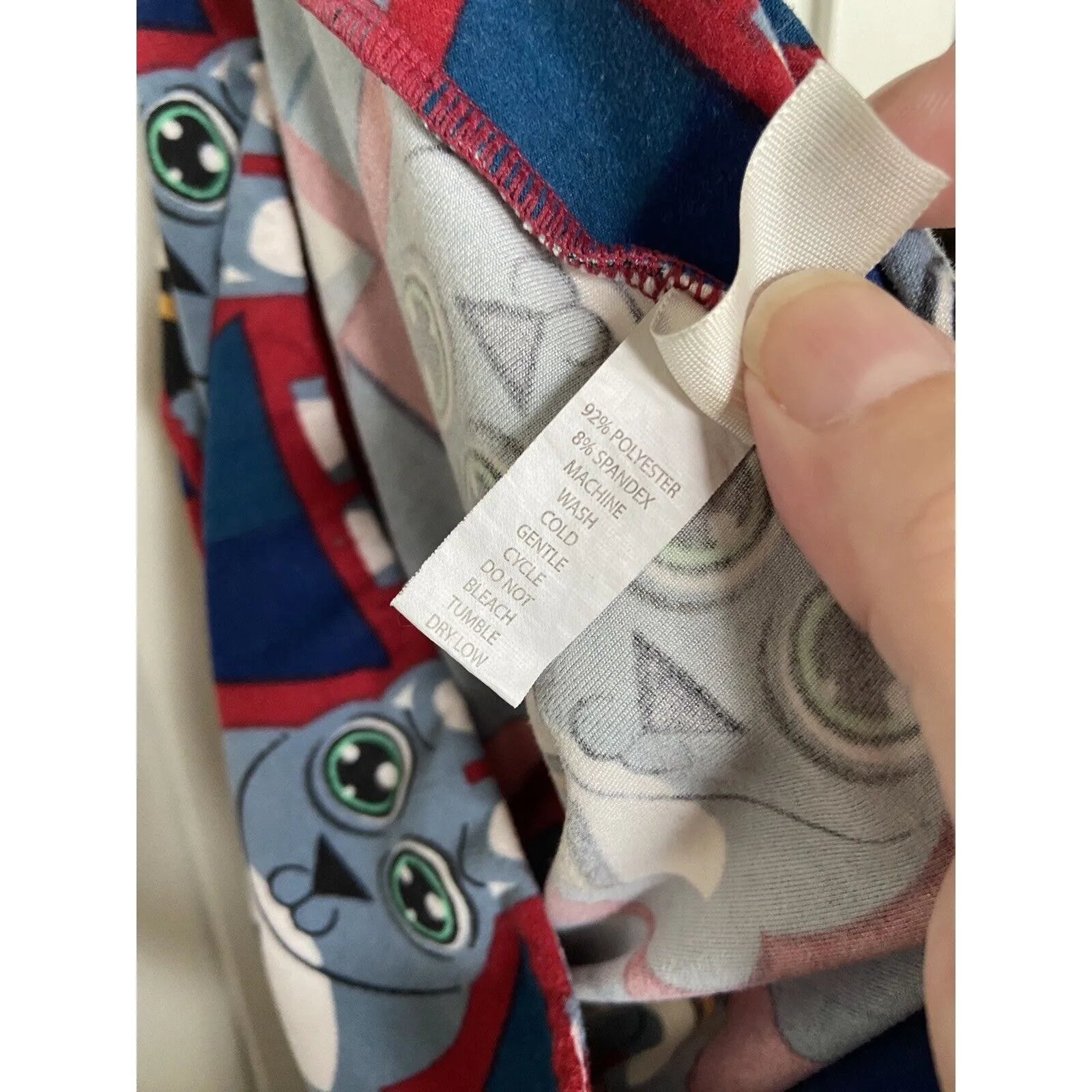 LuLaRoe‎ Womens Leggings Sz TC Burgundy Gray Bunny Rabbit Print Teal 12 14 16 18 - Image 5