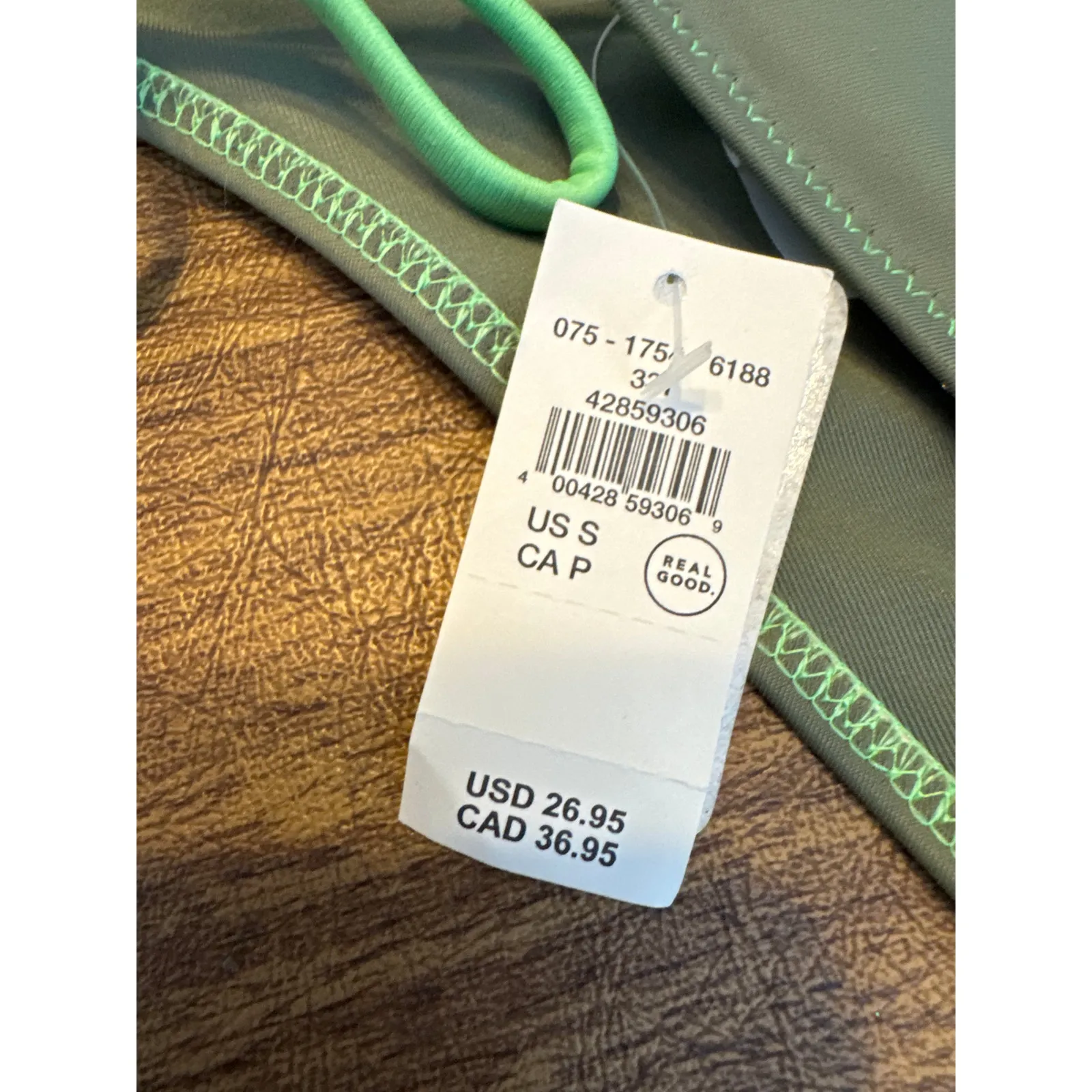 Brand New Aerie Women's Size Small Cheekiest UPF 50+ Green Bikini Bottom - Image 5