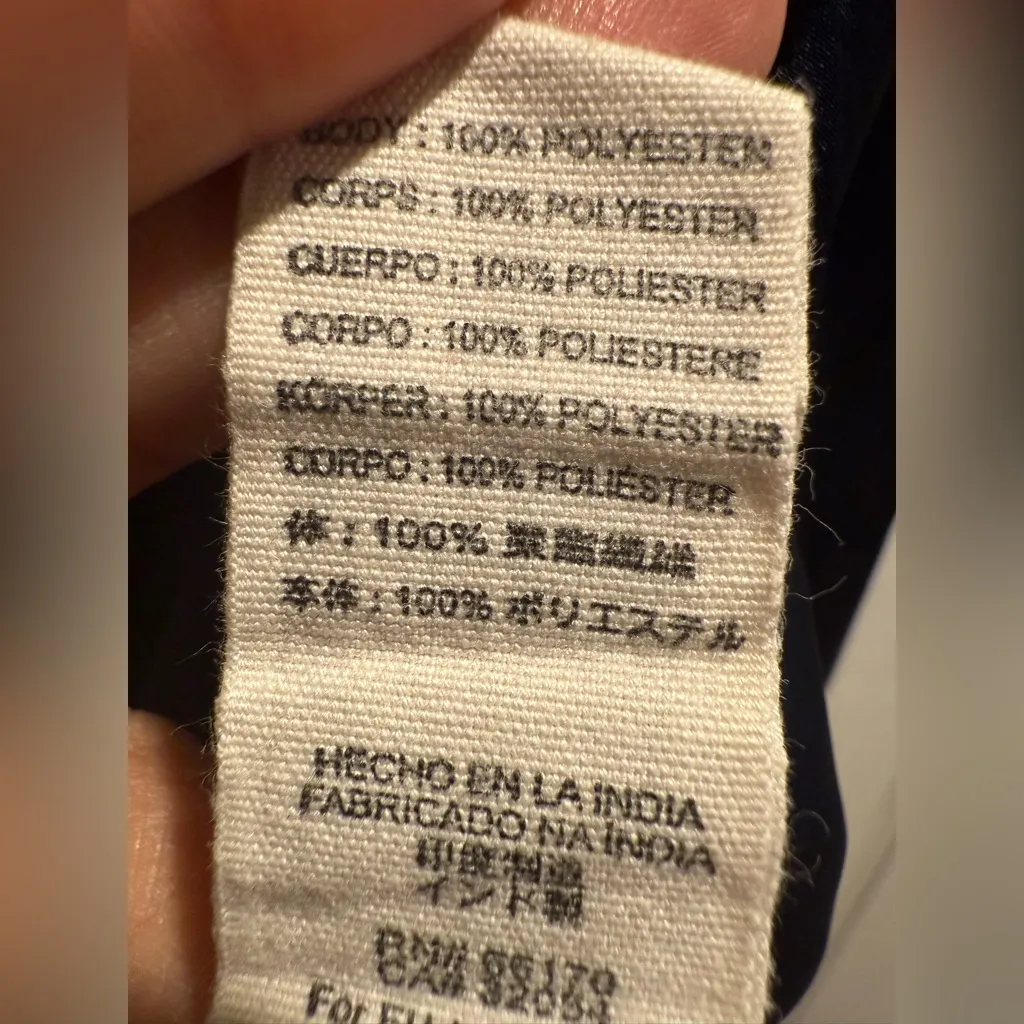 Free People Women's Sexy Top Navy Blue Satin Feel Bell Sleeve V Neck Size S - Image 8