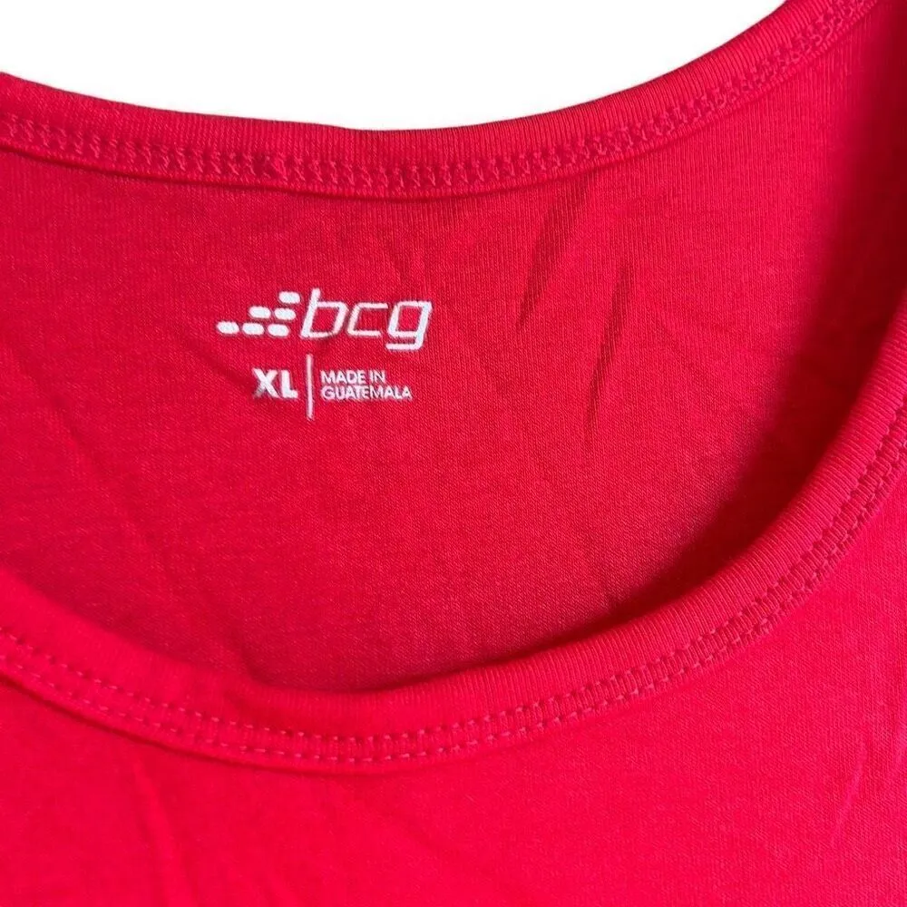 BCG‎ Red Tank Top Sleeveless Athletic Workout Casual Basic XL - Image 2