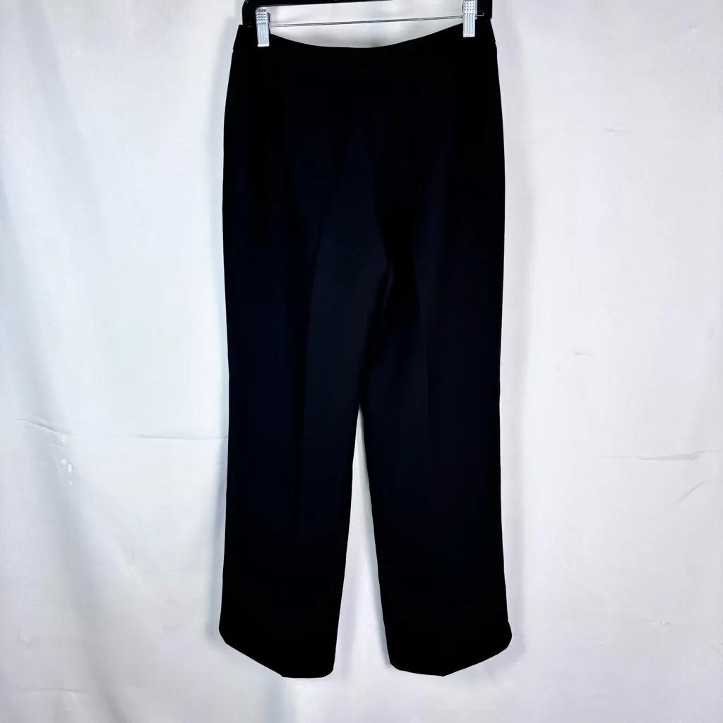 Kasper black wide-leg dress trouser pants with full lining Size 4P - Image 8