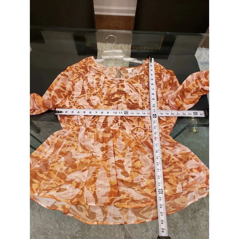 Est. 1946 Women's Brown Polyester Casual Round Neck Long Sleeve Top Blouse XL - Image 10