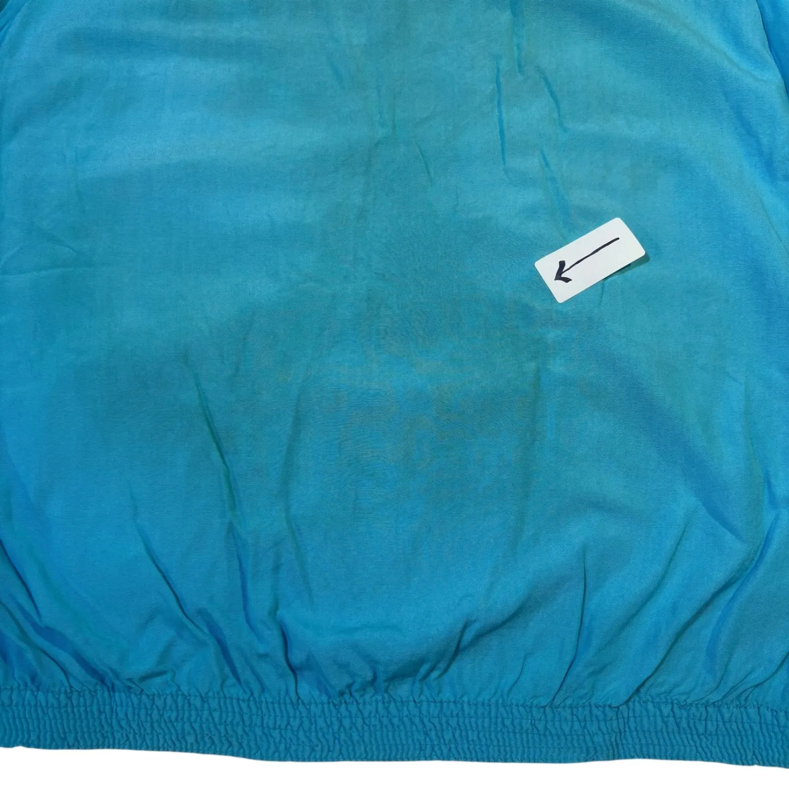 Teal‎ Crochet Bird of Paradise Top Blouse, Short Sleeve Elastic Waist Women's** Blue Size M - Image 8