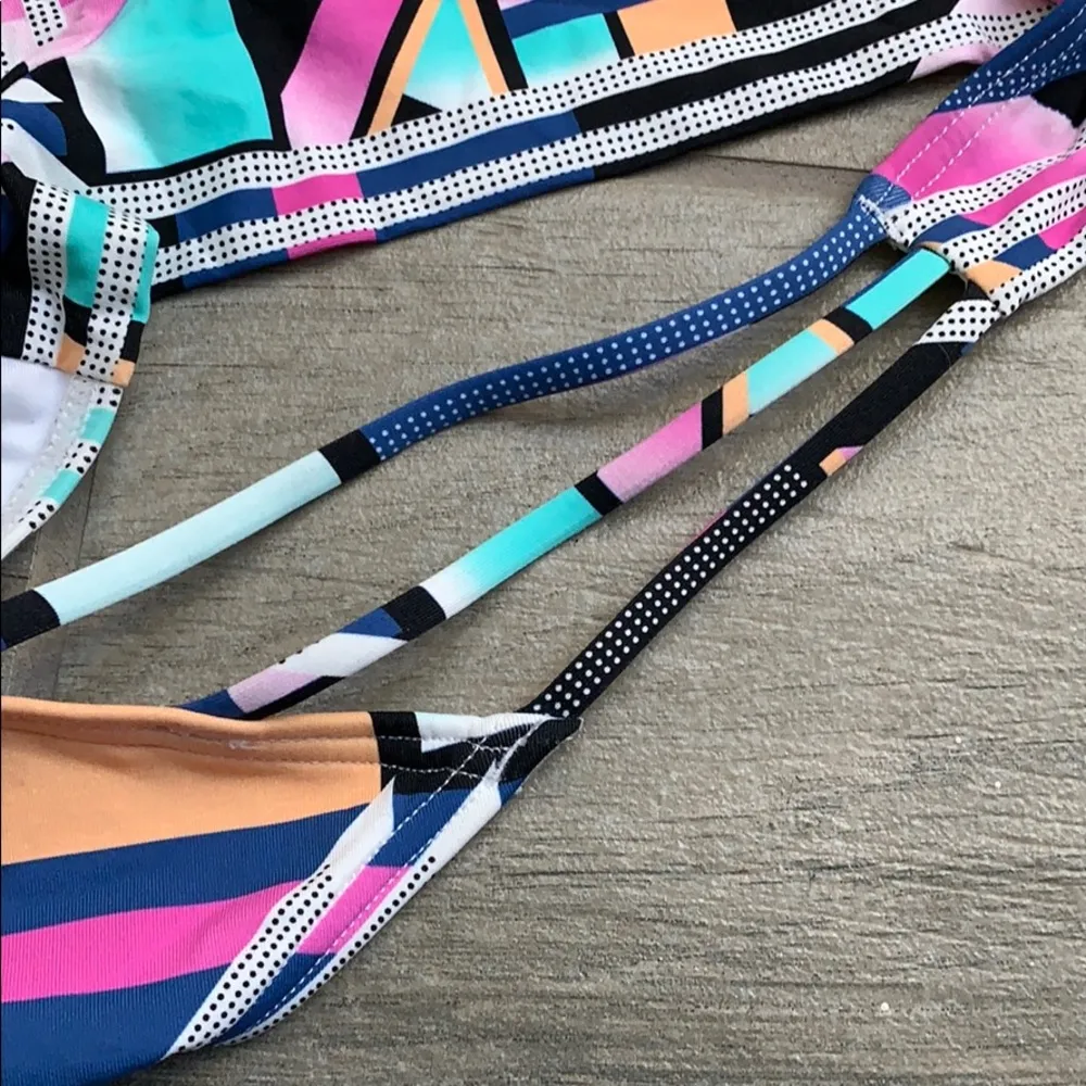 Kopper & zink block party bikini bottom Blue - Image 4