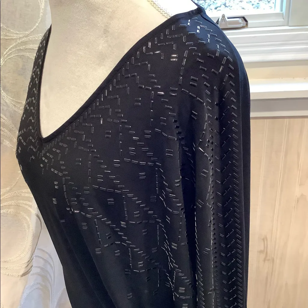 VERY DRESSY BEADED TOP 🌹🌹🌹 Black Size M - Image 4