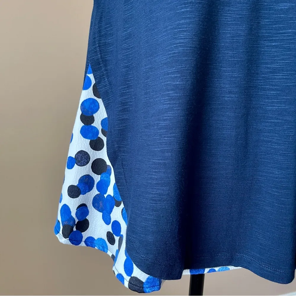 DELETTA | Navy Blue Layered V-Neck Tank Top Sz XS - Image 4