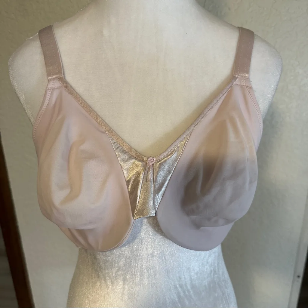 Olga Women's Plus Size Pink Grey Sateen Underwire Bra Set of 2 40C Pink - Image 11