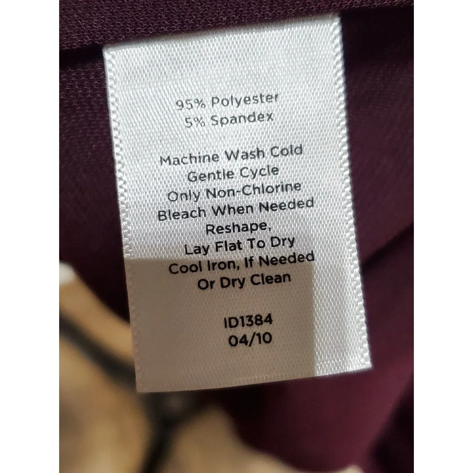 Talbots Women's Maroon Polyester One Shoulder Off Knee Length Dress Size Medium - Image 11