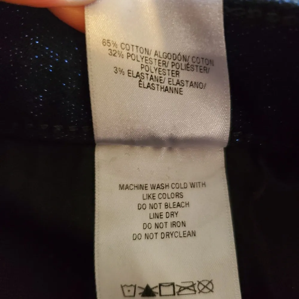 𝅺Hudson Nico super skinny midnight stellar metallic blue shimmer black jeans - Image 6