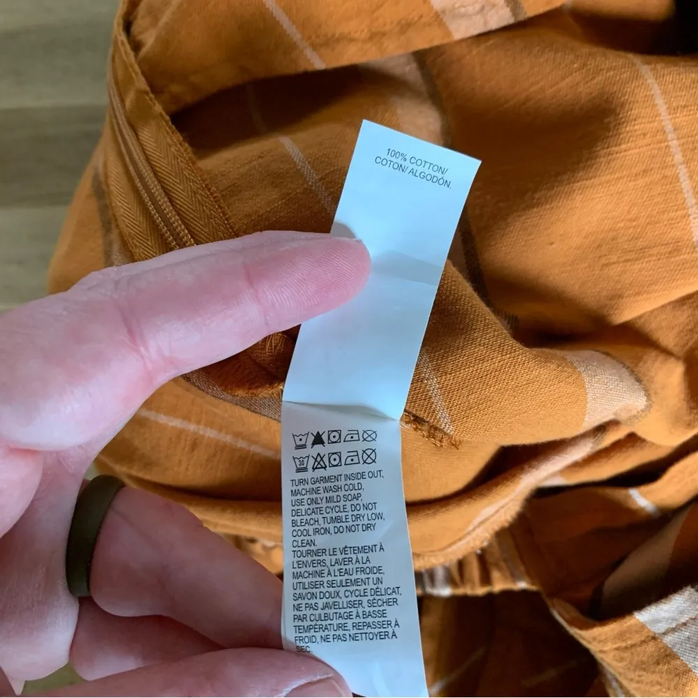 NWT  Blake Orange Strip Tie Back Wide Leg Jumpsuit M - Image 10