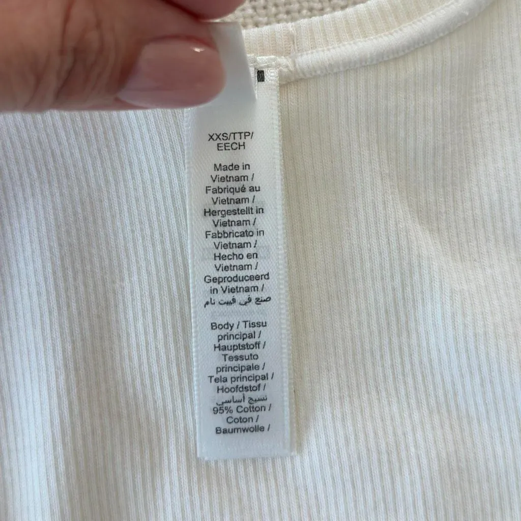 Skims Cotton Rib Tank in Marble, Size XXS - Image 5