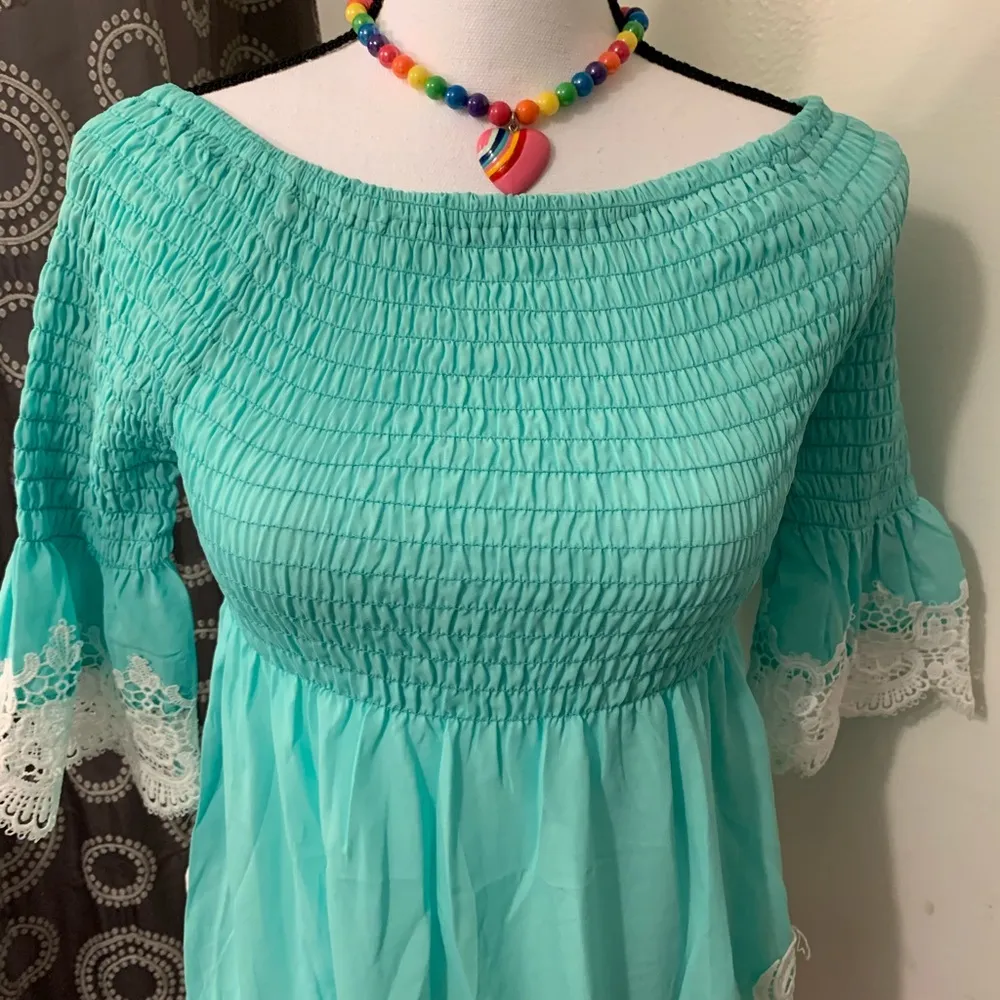 Love Kuza Seafoam Green Tube Top With Lace - Image 6