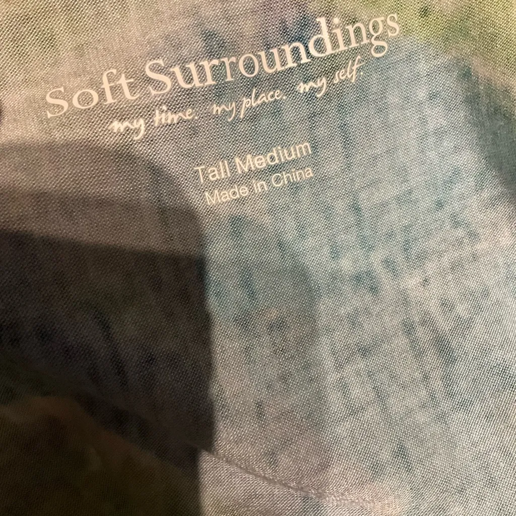 Soft Surroundings Multicolor Maxi Dress watercolor abstract whimsy tall medium - Image 5