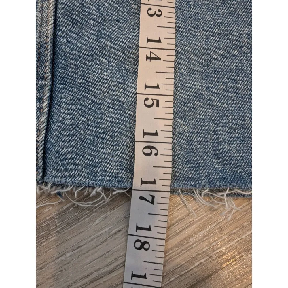 Jean Skirt Women's Large Button Up Denim Pockets - Image 7
