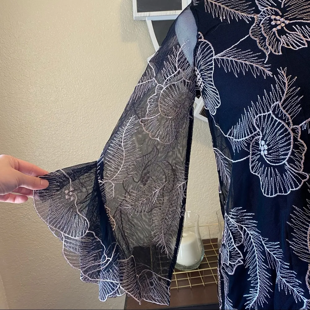 Alfani Printed Bell Sleeve Blouse Small Petite NWT - Image 6