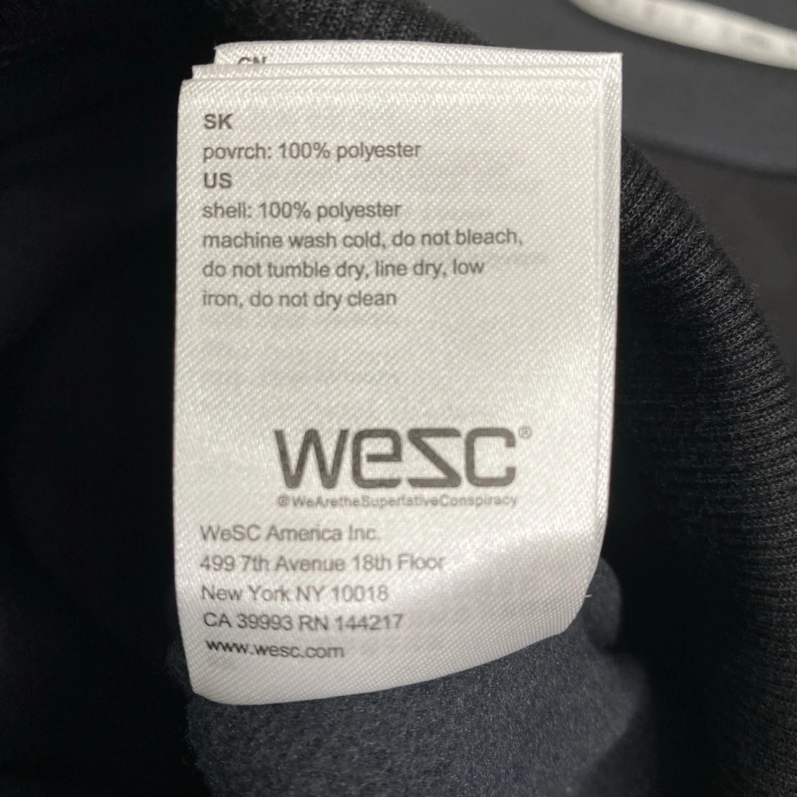WESC Pullover Sweatshirt Hoodie Jacket Quarter Zip Pockets Gray Unisex S/M NWT Size M - Image 6