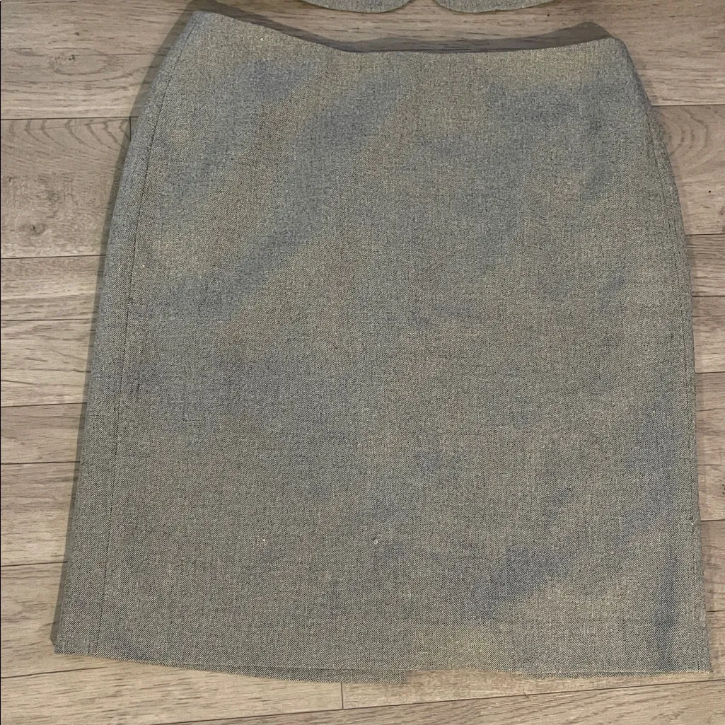 Anne Klein 8P Elegant Gray Suit blazer skirt Set - Image 2