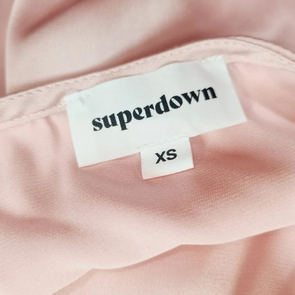 Superdown Amerie Pleated Halter Top in Blush XS - Image 9