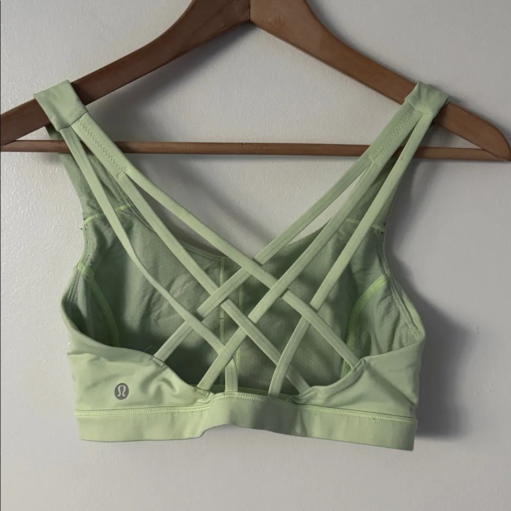 Free to be Serene 6 Lululemon Pale Green Sports Bra - Image 3