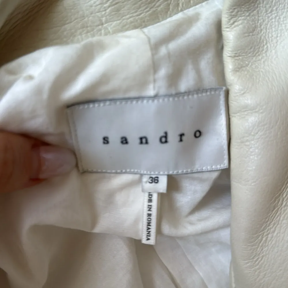 Sandro Coat With Leather Detail - Image 9