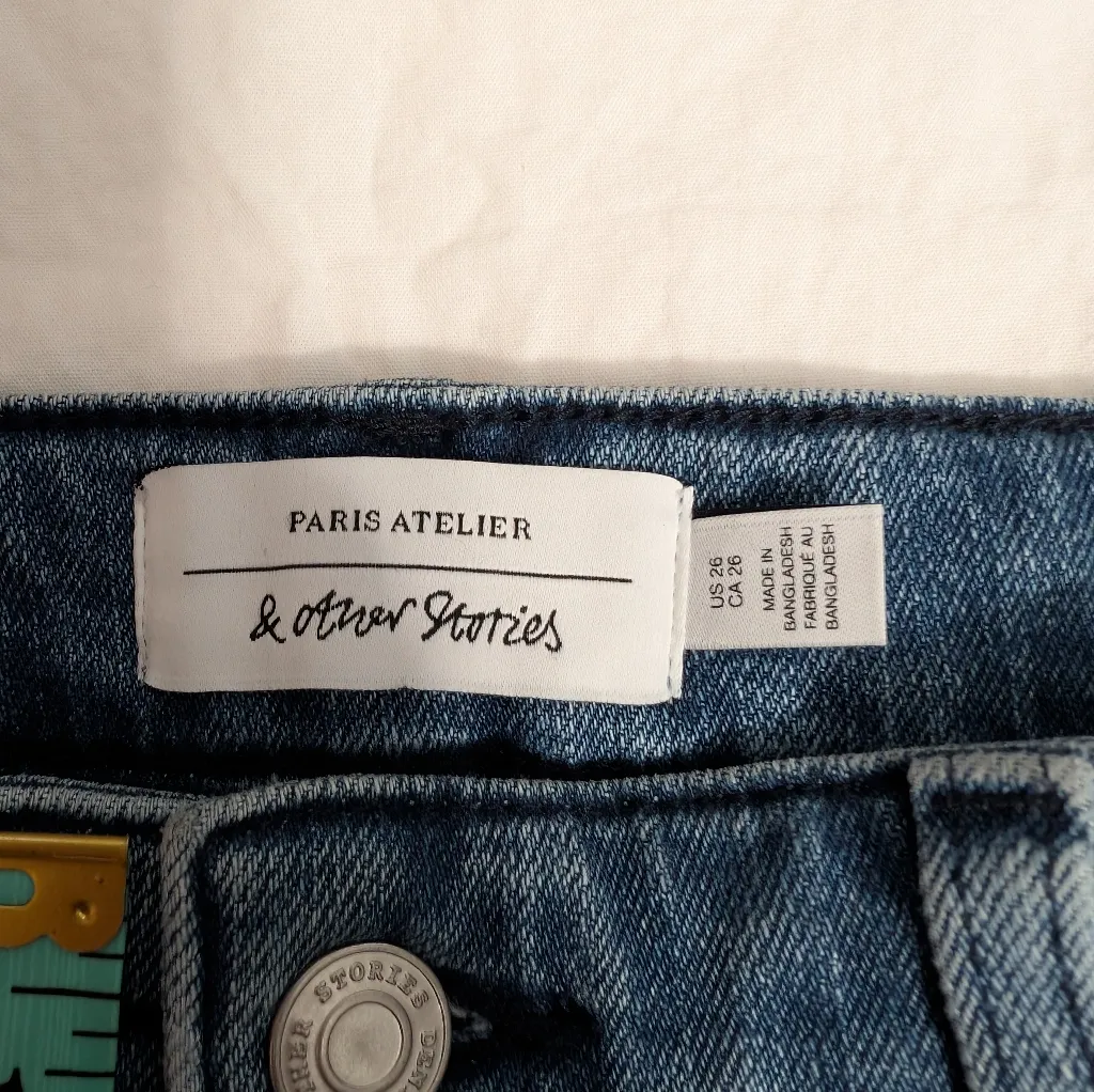 NWOTS Paris Atelier & Other Stories High Waist Flare Leg Jeans W26 Medium Wash Blue Size 26 - Image 3