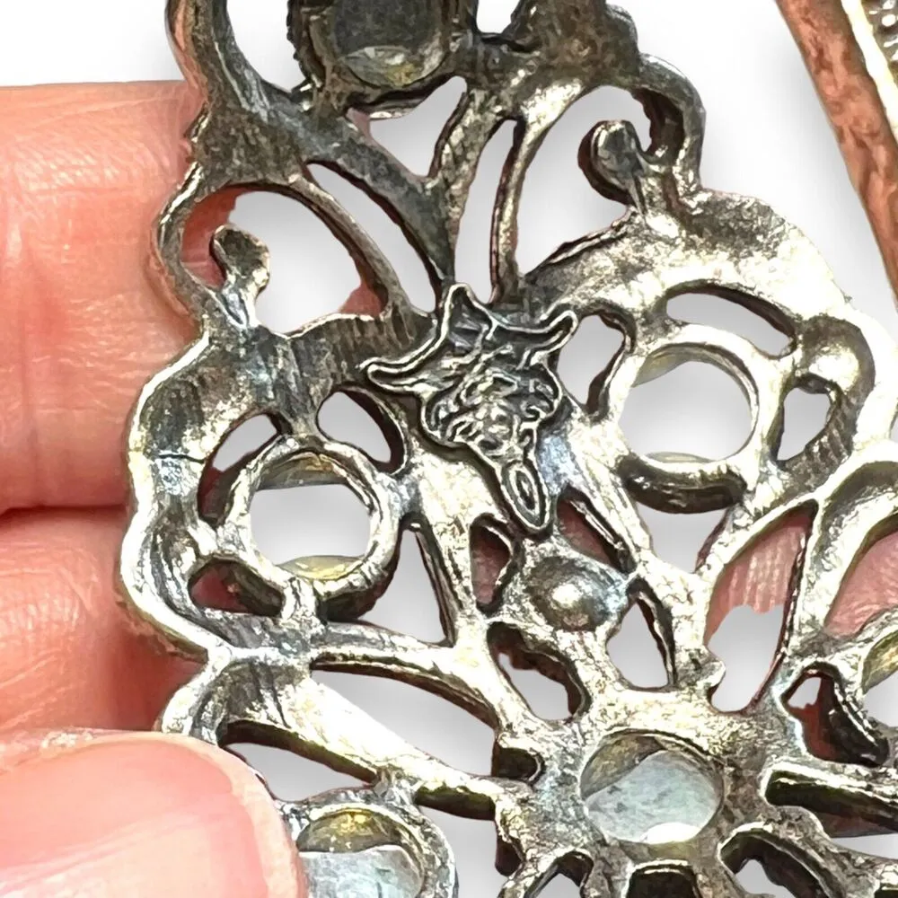 Womens Cuff Bracelet Jeweled Hinged Rhinestone Silver Green Fashion Statement - Image 11