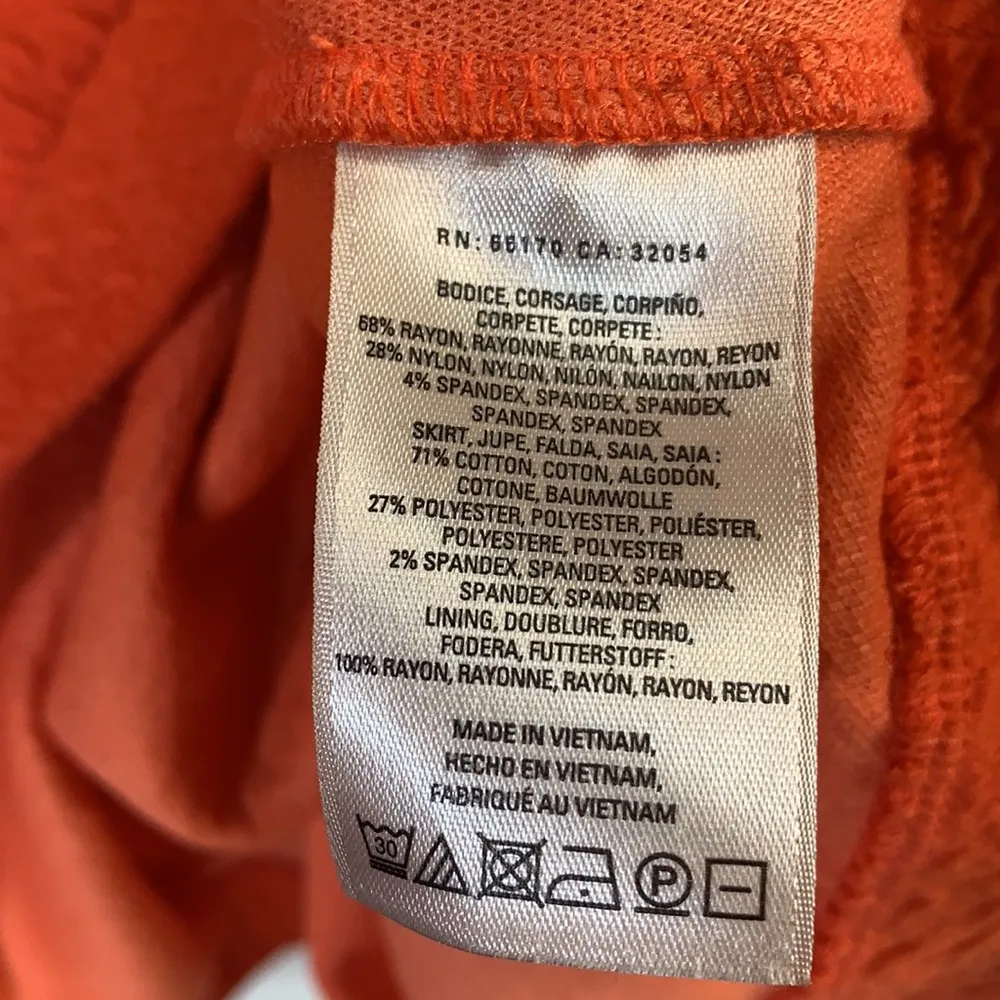 Anthropologie HD In Paris Orange Ardmore Textured Knit Dress Size-4. - Image 7