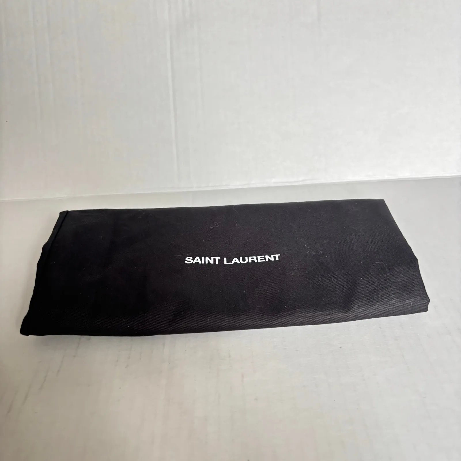 Saint Laurent Cassandra YSL Studded T-Strap Leather Flat Sandals Black Size 42 - Image 14